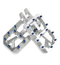 Silver pegs with titanium bolts